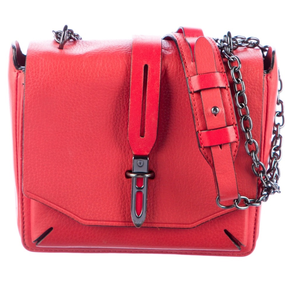 Red Rag and Bone Chain Strap Crossbody Bag
